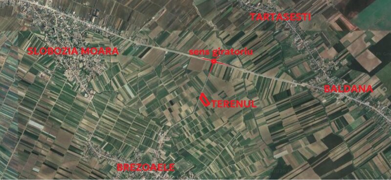 Brezoale Teren pentru hala sau casa aproape de sensul giratoriu Tartasesti